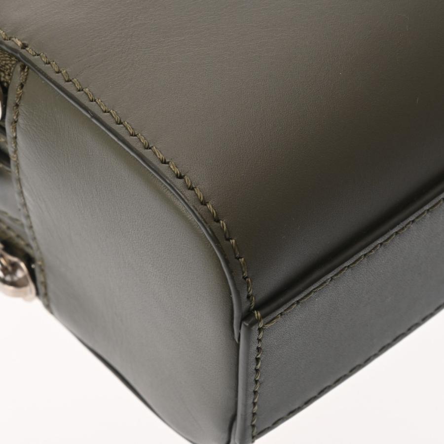 LOEWE ロエベ クロスボディ カメラバッグ ミニ カーキグリーン C565R41X05 レディース カーフ ショルダーバッグ Aランク 中古 銀蔵の画像