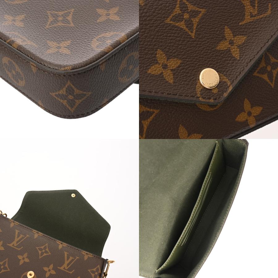 銀蔵 中古 LOUIS VUITTON モノグラム ミュルティ ポシェットフェリシー M80091 カーキ モノグラムキャンバス ショルダーバッグ ランクAの画像