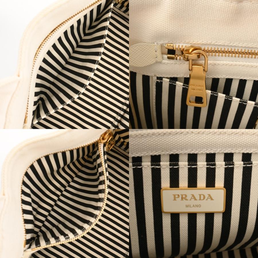 PRADA（プラダ） 銀蔵 中古 カナパ ミニトート 1BG439 ホワイト 
