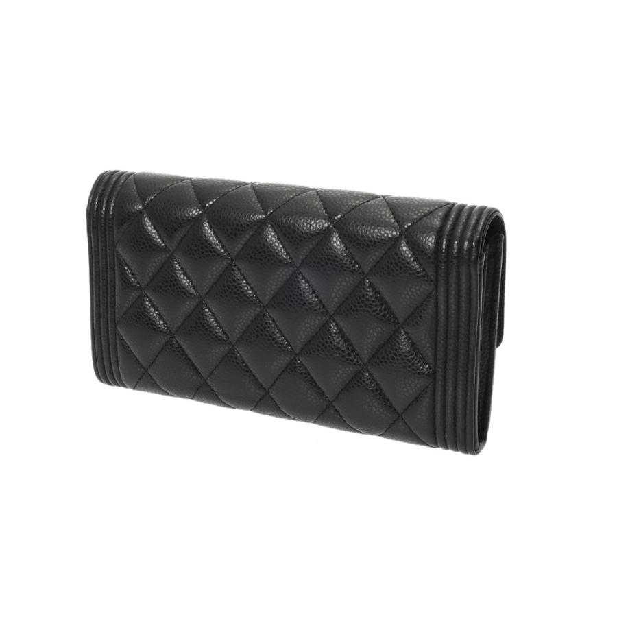 CHANEL（シャネル） ボーイシャネル 二ツ折長財布 ブラック