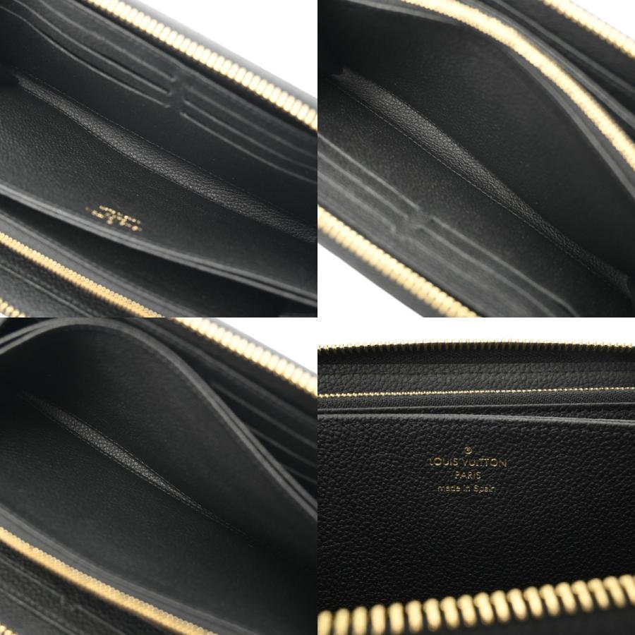 LOUIS VUITTON ルイヴィトン モノグラムアンプラント ジッピーウォレット スタッズ ノワール M82649 ユニセックス レザー 長財布 Aランク 中古 銀蔵の画像