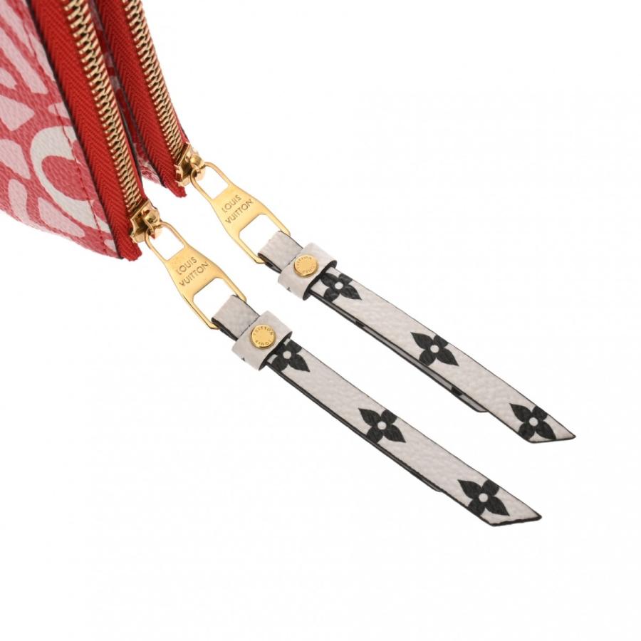 銀蔵 中古 LOUIS VUITTON  LVクラフティ ポシェットドゥーブルジップ 2020AWモデル M69507 ルージュ/ブロン レザー ポーチ ランクAの画像