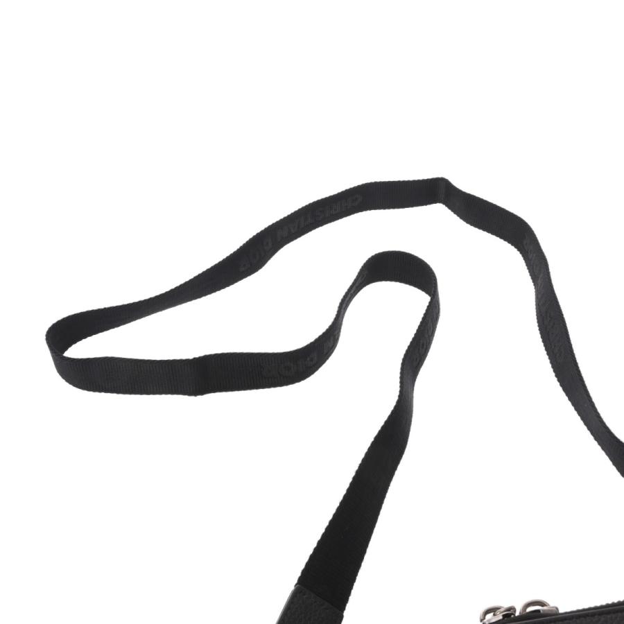 CHRISTIAN DIOR クリスチャンディオール ストラップ付ジップポーチ ブラック 2ESBC119CDI_H00N メンズ カーフ ショルダーバッグ Bランク 中古 銀蔵_3