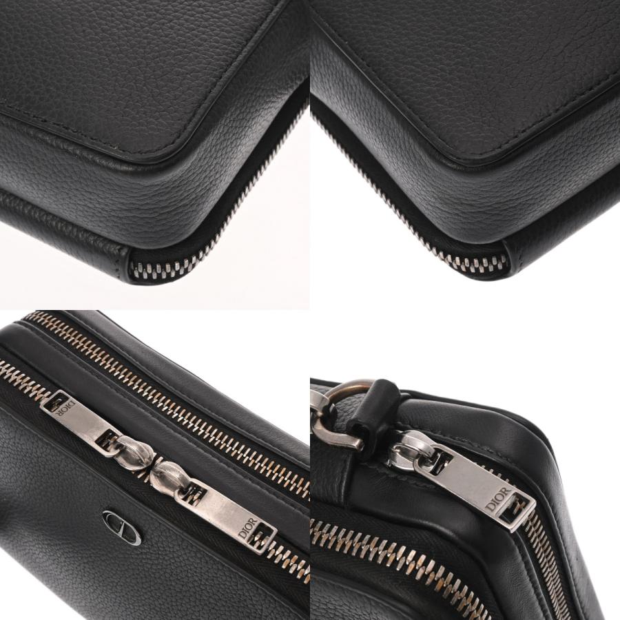 CHRISTIAN DIOR クリスチャンディオール ストラップ付ジップポーチ ブラック 2ESBC119CDI_H00N メンズ カーフ ショルダーバッグ Bランク 中古 銀蔵_7