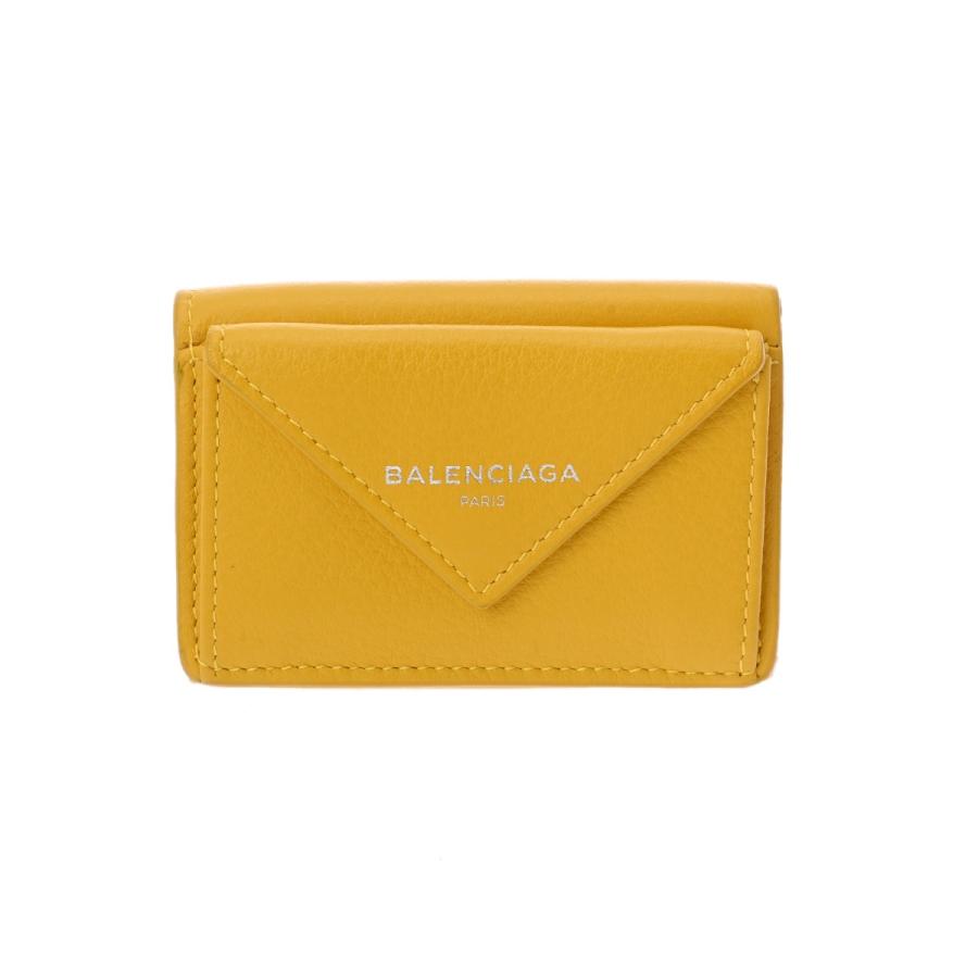 BALENCIAGA（バレンシアガ） ペーパーミニウォレット イエロー 391446