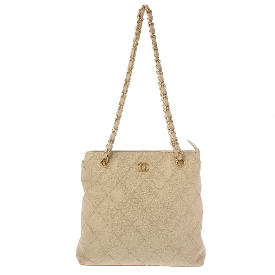 CHANEL シャネル マトラッセ ショルダーバッグ ヴィンテージ ベージュ CHANEL（シャネル） マトラッセ チェーンショルダーバッグ ベージュ