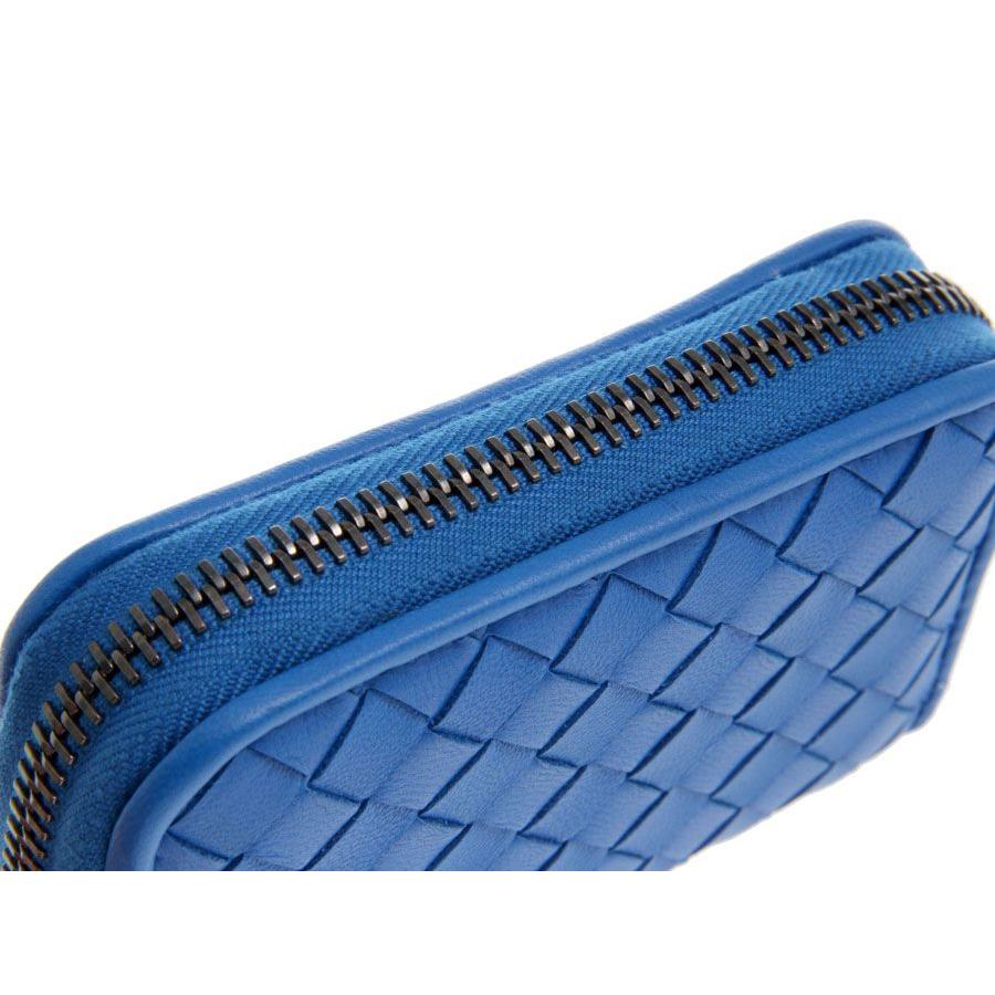 BOTTEGA VENETA ボッテガヴェネタ コインケース青イントレチャート 