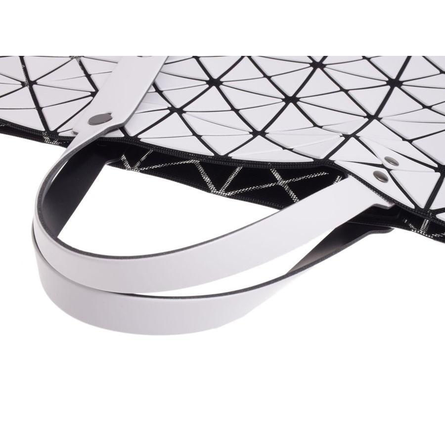 新品バオバオ・BAOBAO ISSEYMIYAKE トートバッグ8×8白 マット×メッシュ  