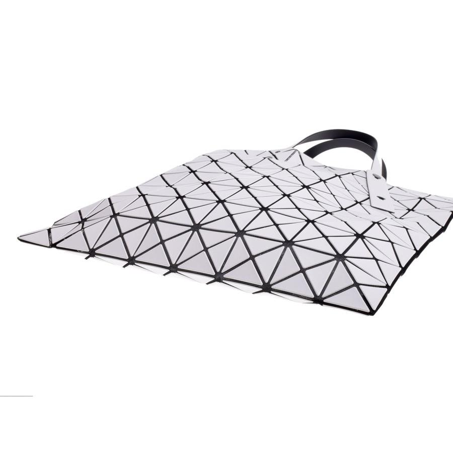 新品バオバオ・BAOBAO ISSEYMIYAKE トートバッグ8×8白 マット×メッシュ  
