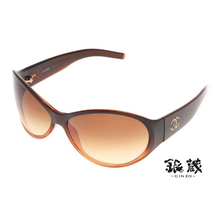 シャネル CHANEL サングラス 茶 ココマーク6016 c.881 13 中古 