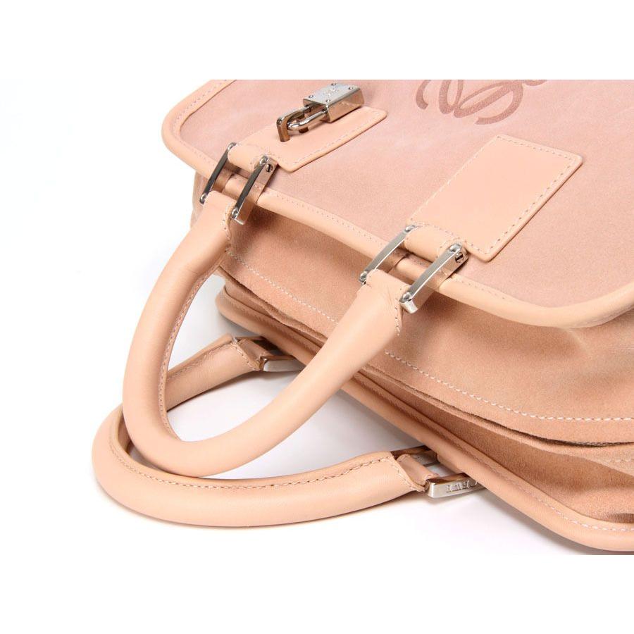 新同ロエベ・LOEWE ハンドバッグ アマソナ28 旧型 スエード ピンク 