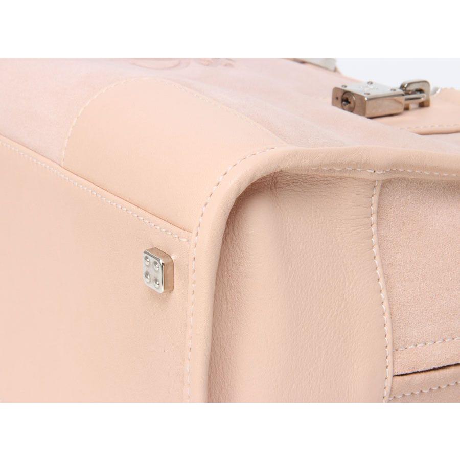 新同ロエベ・LOEWE ハンドバッグ アマソナ28 旧型 スエード ピンク 