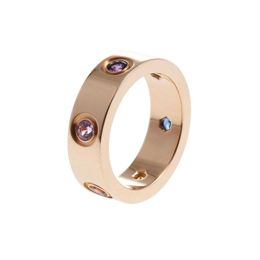 カルティエ CARTIER ラブリング マルチカラーストーン PG 8.2g #48 