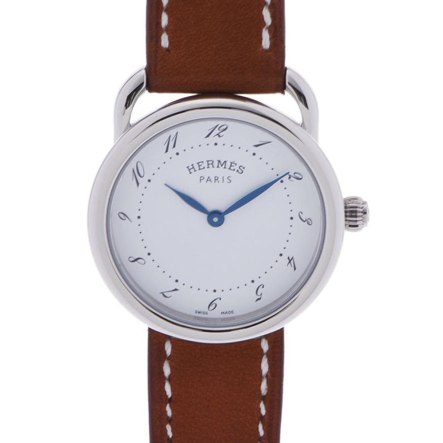 HERMES エルメス アルソー AR5.210b レディース SS/革 腕時計 