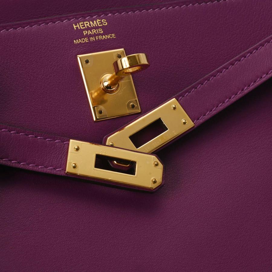 HERMES エルメス ケリー 32 内縫い 2WAY アネモネ ゴールド金具 Y刻印(2020年頃)  レディース スイフト ハンドバッグ 新同 中古 銀蔵｜ginzo1116｜08