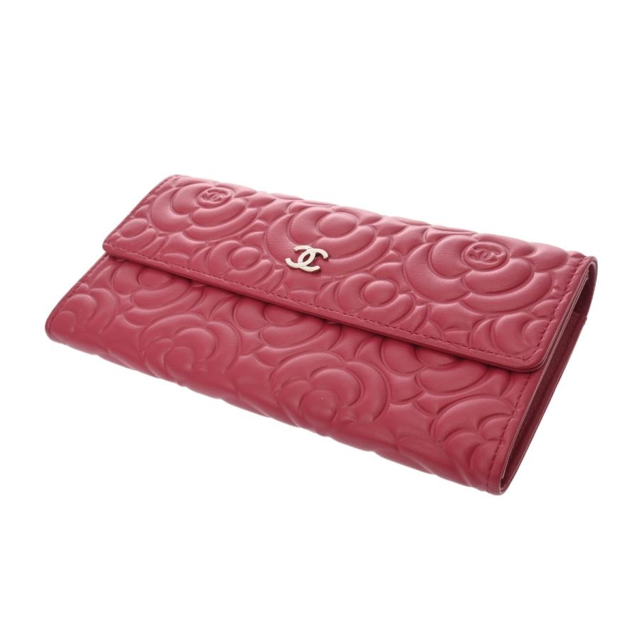 CHANEL（シャネル） カメリア 二ツ折財布 ピンク A82283 レディース