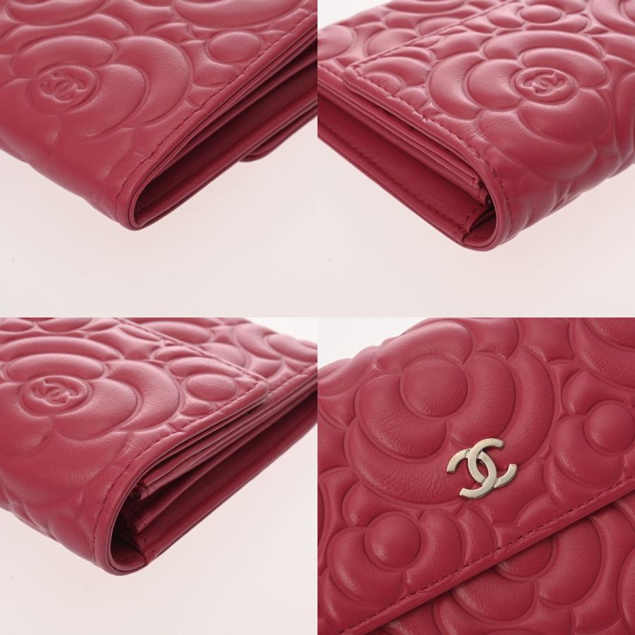 CHANEL（シャネル） カメリア 二ツ折財布 ピンク A82283 レディース