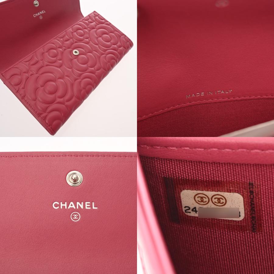 CHANEL（シャネル） カメリア 二ツ折財布 ピンク A82283 レディース
