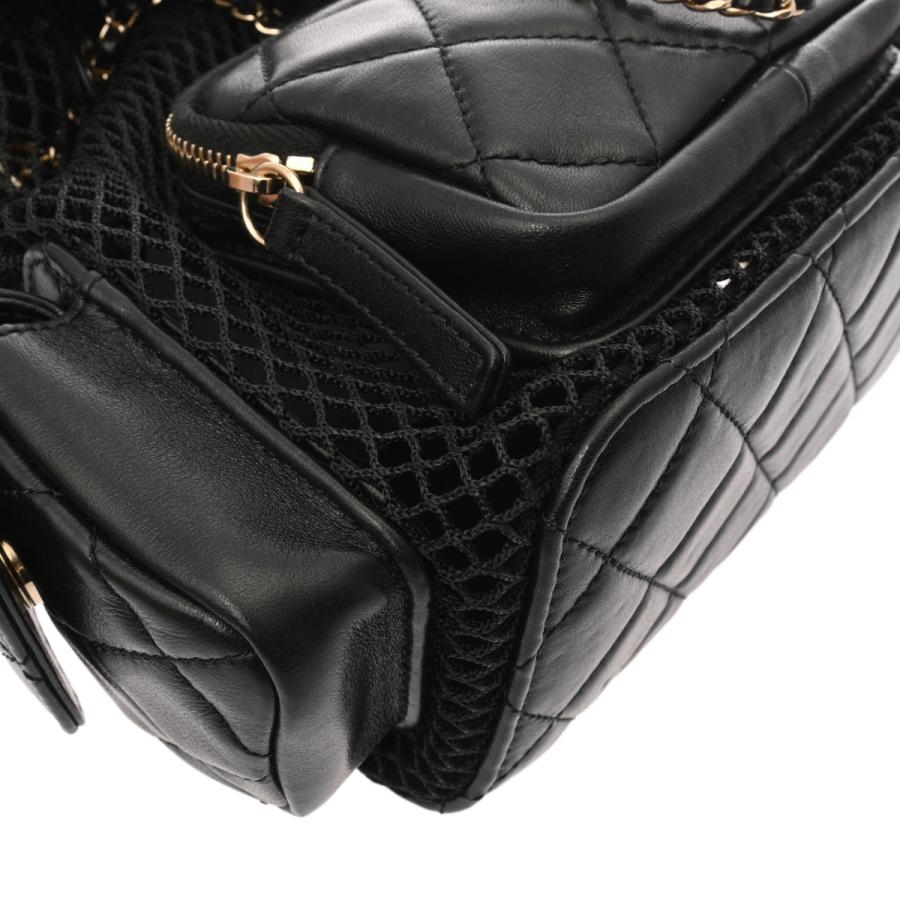 CHANEL（シャネル） マトラッセ メッシュ バックパック ブラック