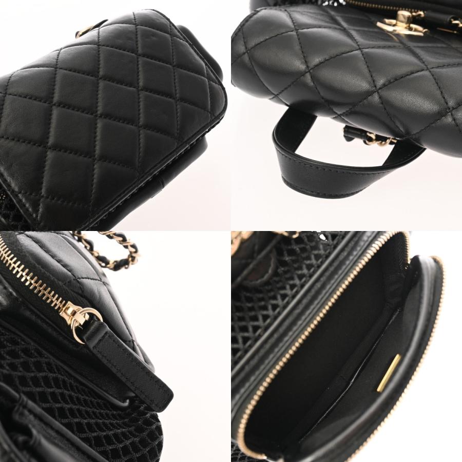 CHANEL（シャネル） マトラッセ メッシュ バックパック ブラック