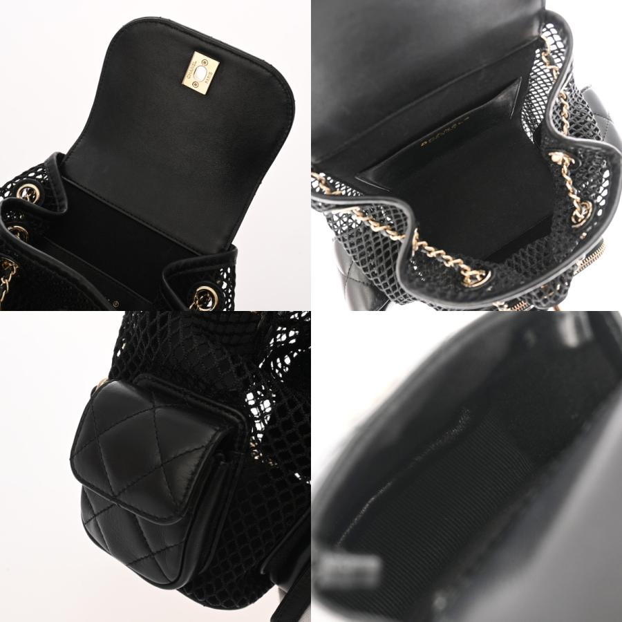 CHANEL（シャネル） マトラッセ メッシュ バックパック ブラック