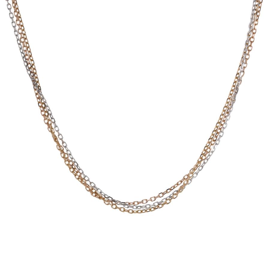 Cartier カルティエ　トリニティ　3連チェーンネックレス18K 廃盤　希少 Cartier（カルティエ） トリニティ 3連チェーン ユニセックス K18YG/PG