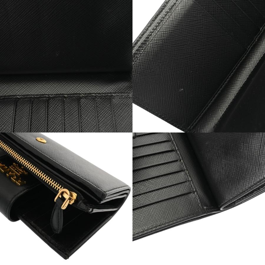 プラダ 二つ折り財布 PRADA ウォレット 1ML005 サフィアーノ 黒 PRADA（プラダ） 二つ折財布 ブラック 1ML005 レディース サフィアーノ