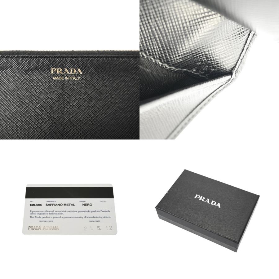 プラダ 二つ折り財布 PRADA ウォレット 1ML005 サフィアーノ 黒 PRADA（プラダ） 二つ折財布 ブラック 1ML005 レディース サフィアーノ