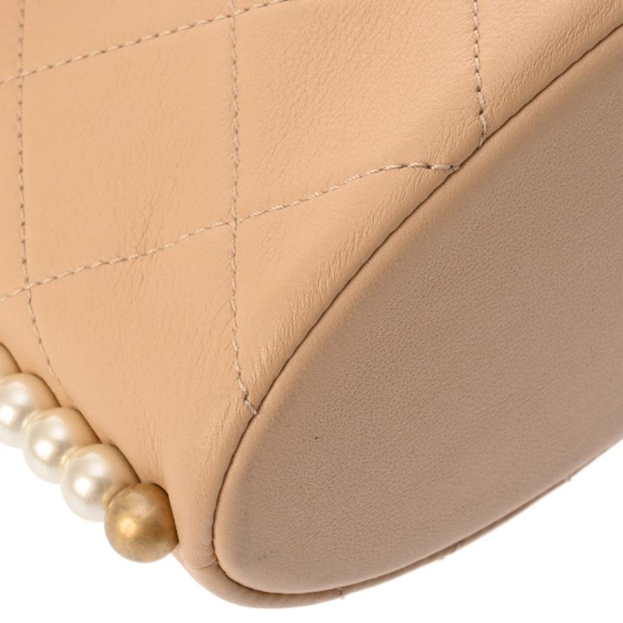 良品 CHANEL シャネル ココマーク ターンロック ムートン パール ショルダー バッグ ベージュ k2740 CHANEL（シャネル） ラインストーン ココマーク ターンロック