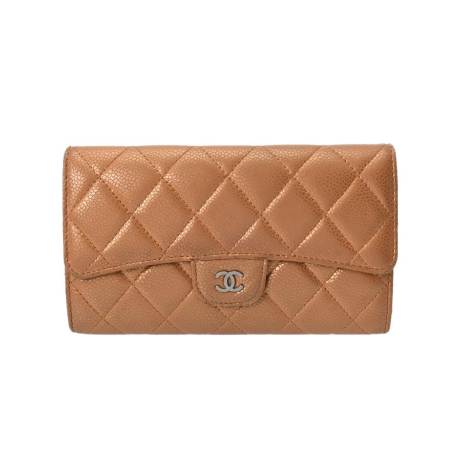 CHANEL（シャネル） マトラッセ 三ツ折長財布 ゴールド A31506 