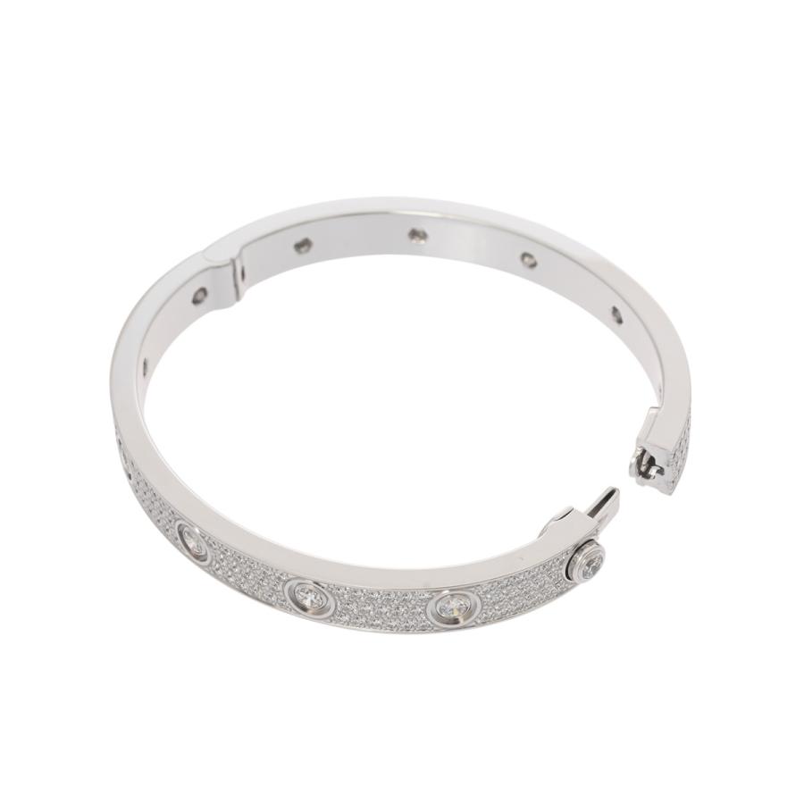 Cartier ホワイトゴールド　ラブブレス　オープンタイプ　16 Cartier（カルティエ） ラブブレスレット フルダイヤ #16 レディース
