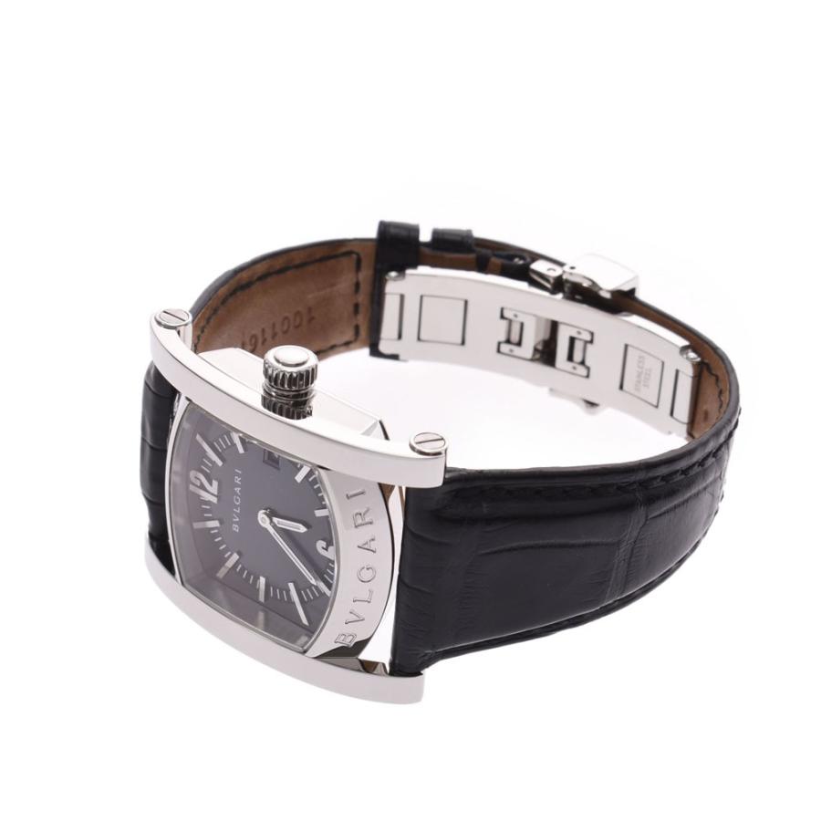 送料無料 BVLGARI ブルガリ アショーマ39 AA39S メンズ SS/革 腕時計 