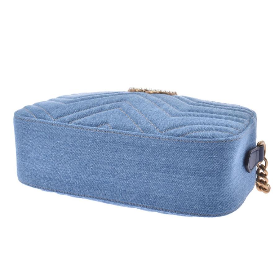 GUCCI 送料無料 グッチ GGマーモント チェーンショルダーバッグ パール  