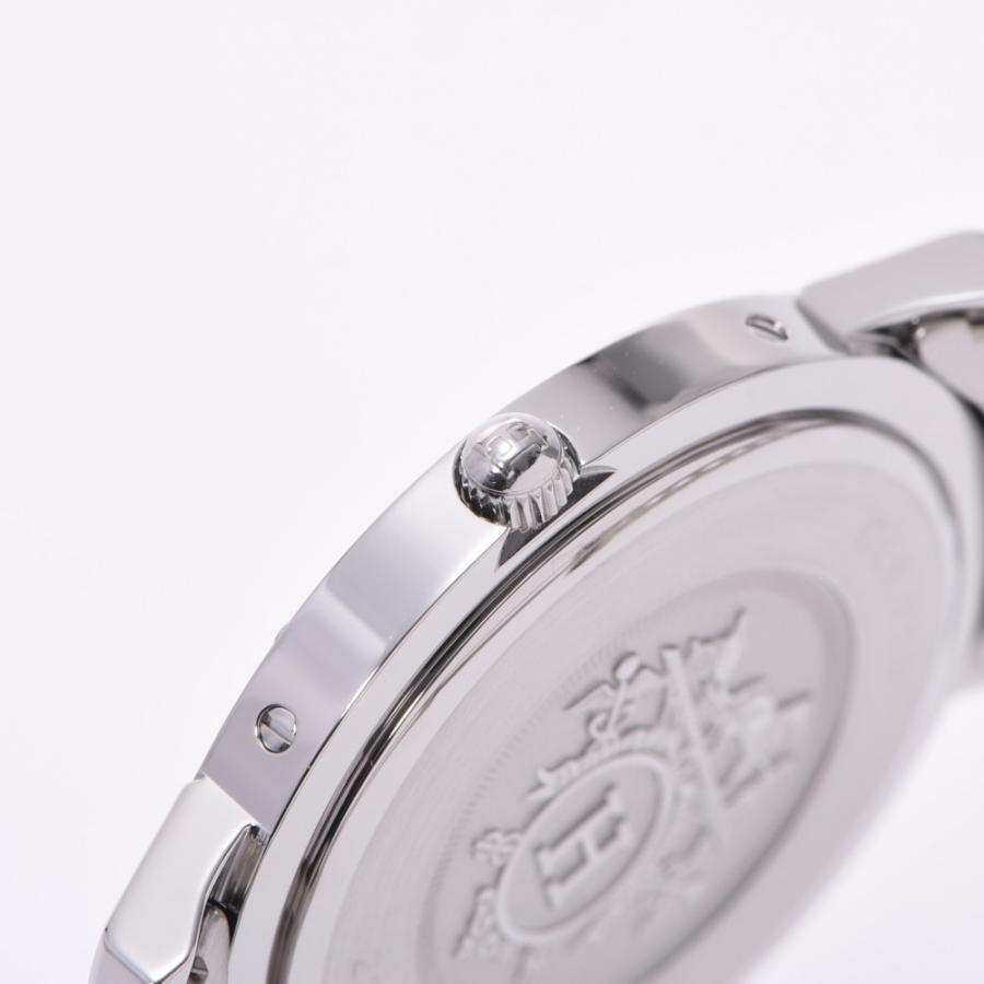 HERMES エルメス クリッパー CL6.710 ボーイズ SS 腕時計 クオーツ 白 