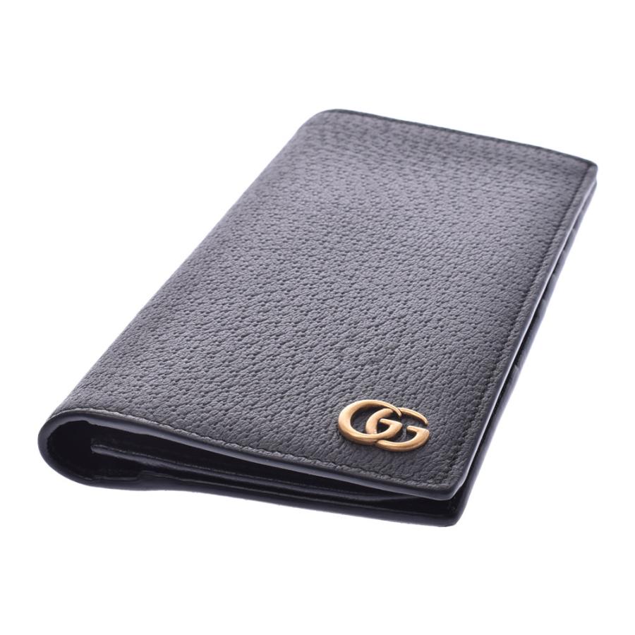 GUCCI グッチ GGマーモント 二ツ折長札入れ 黒 459133 ユニセックス 