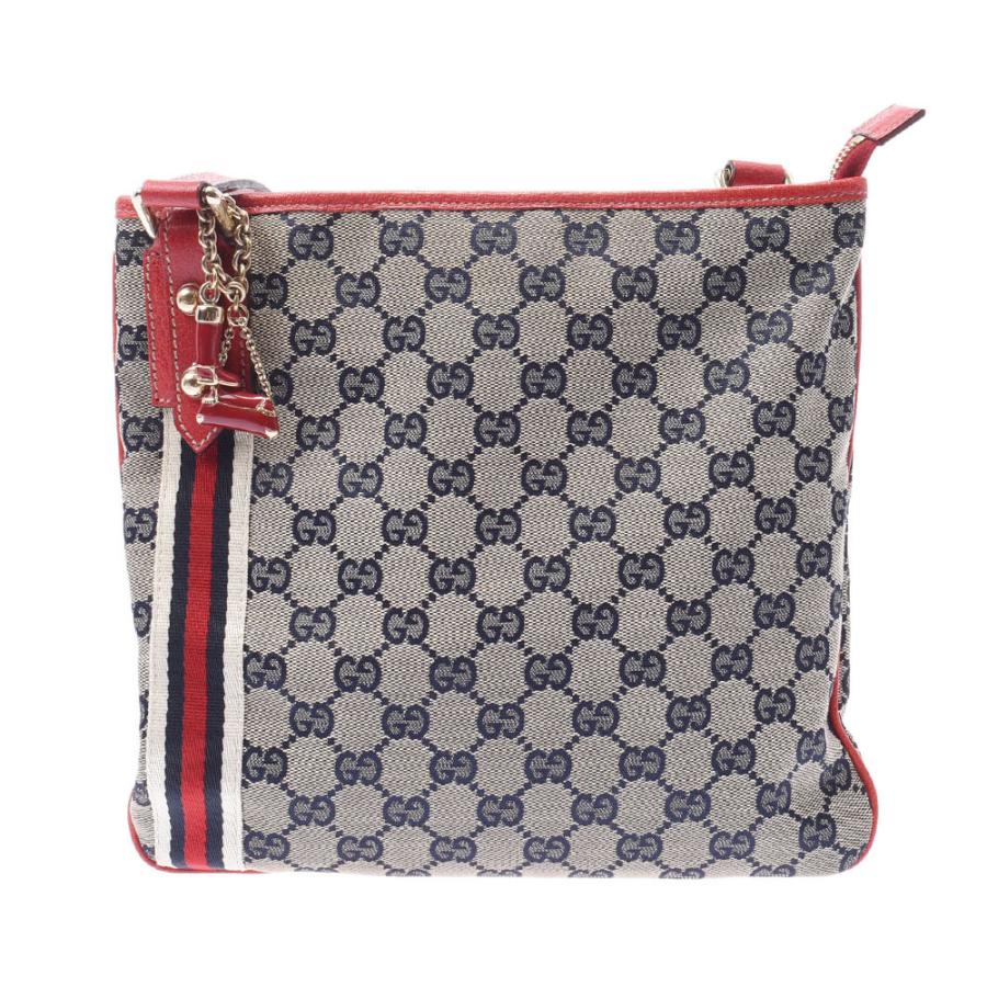 GUCCI グッチ GG柄 ベージュ系/赤 144388 ユニセックス レザー GG 