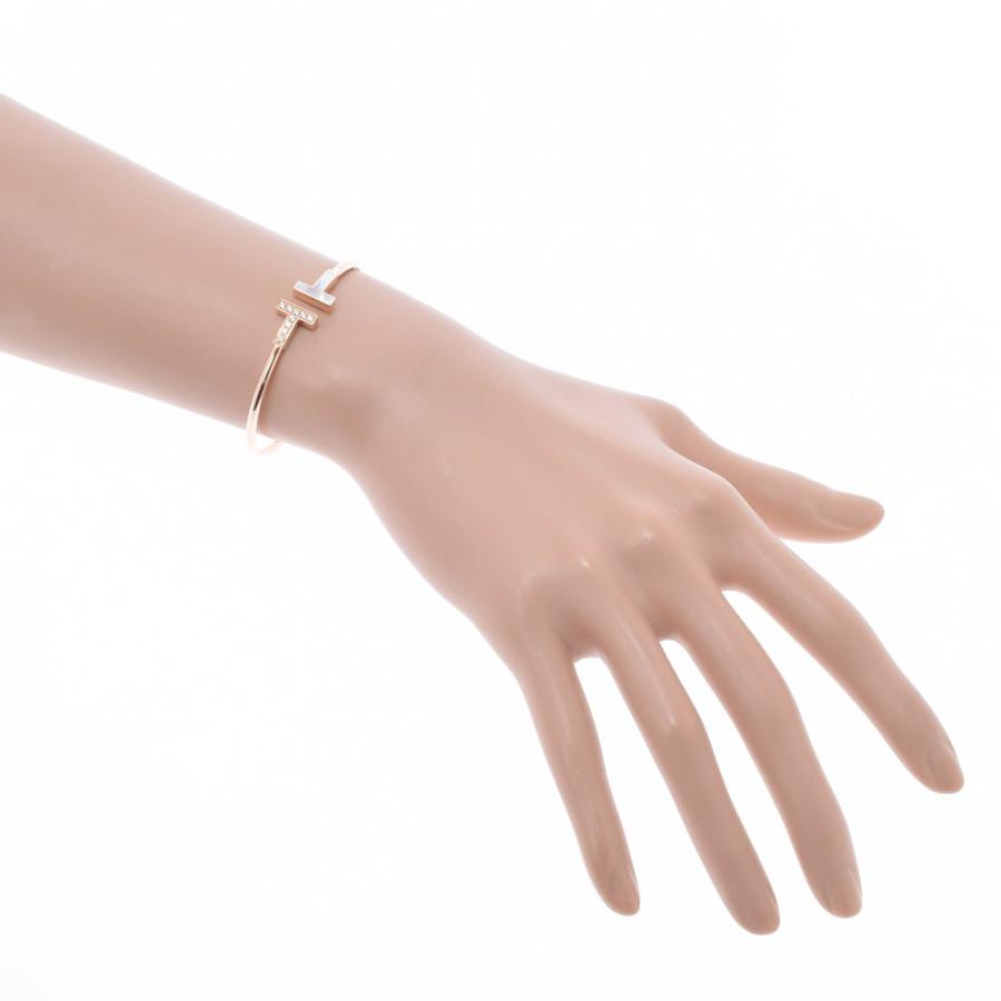 TIFFANY&Co. ティファニー Tワイヤーブレスレット ダイヤ/シェル  