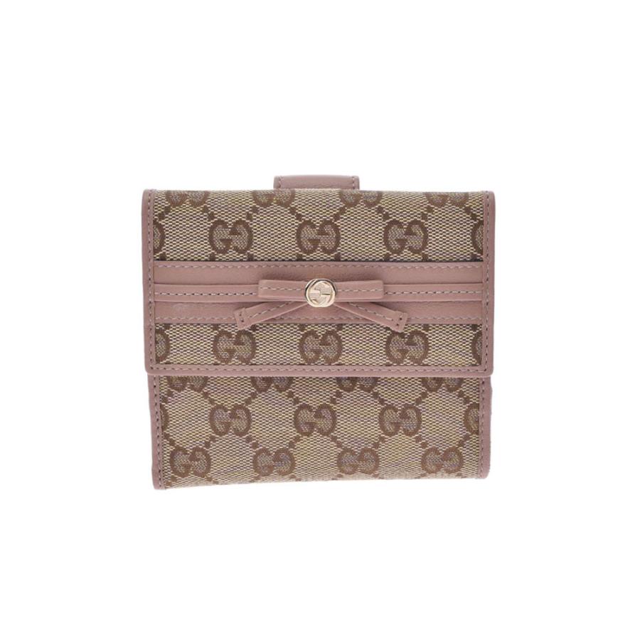 銀蔵 中古 GUCCI グッチ GG柄 256997 ベージュ/ピンク GG  