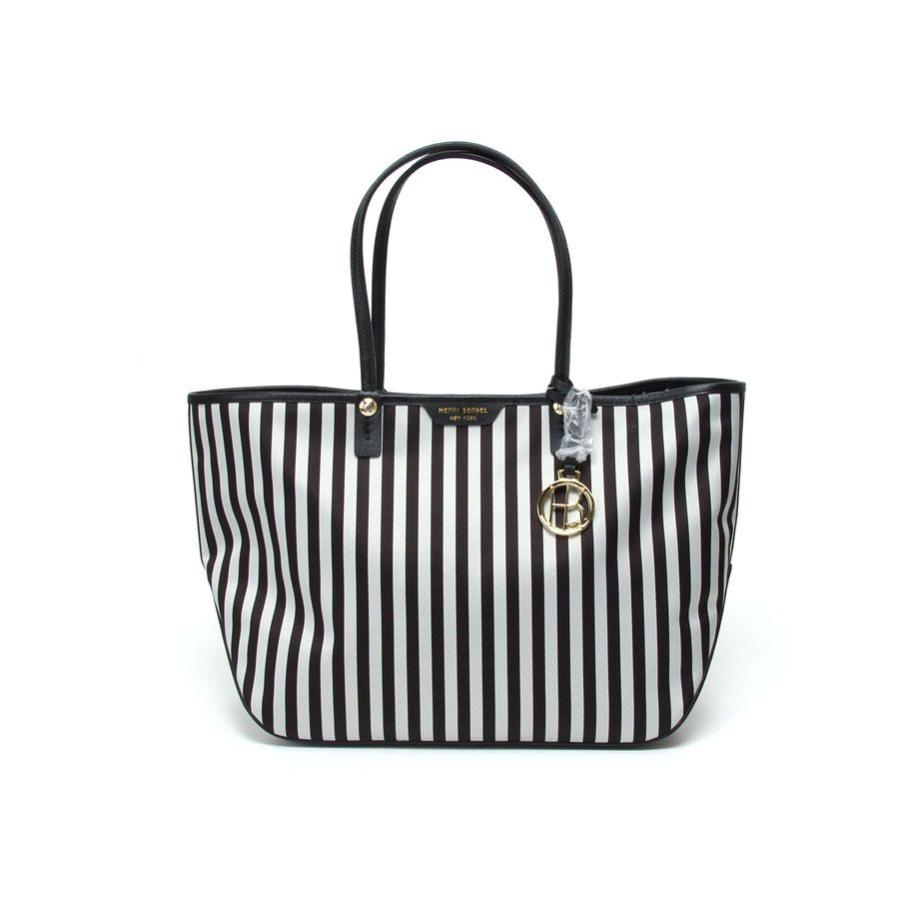 未使用ヘンリベンデル・Henri Bendel トートバッグ ストライプ黒  
