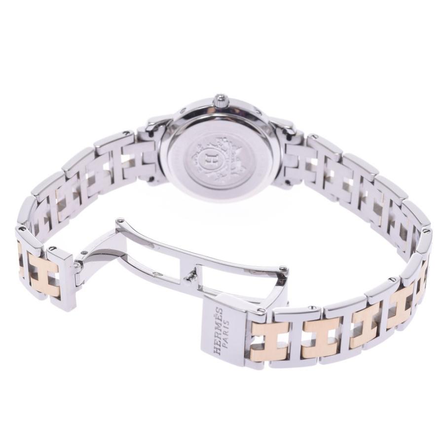 HERMES】エルメス クリッパーアイボリー文字盤 SS GP レディース