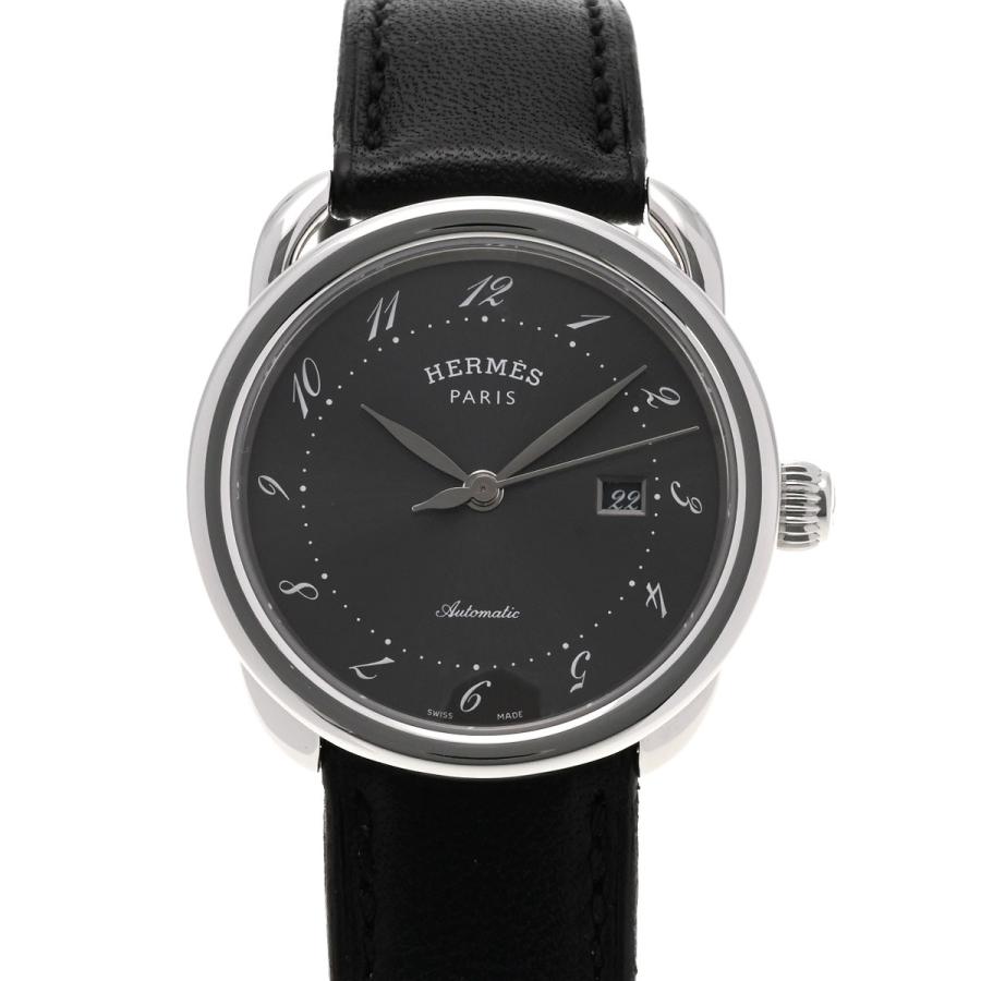 HERMES エルメス アルソー AR6.410 メンズ SS/革 腕時計 自動 HERMES エルメス アルソー AR6.410 メンズ SS/革 腕時計 自動