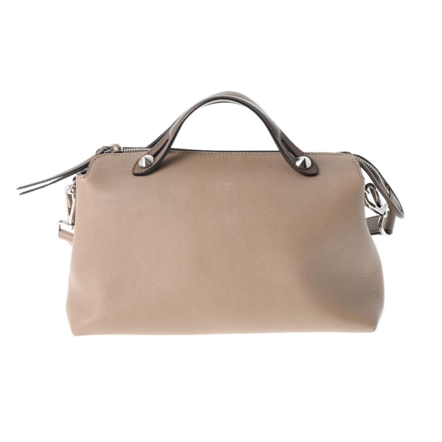 FENDI フェンディ バイザウェイ ミディアム グレージュ シルバー金具 