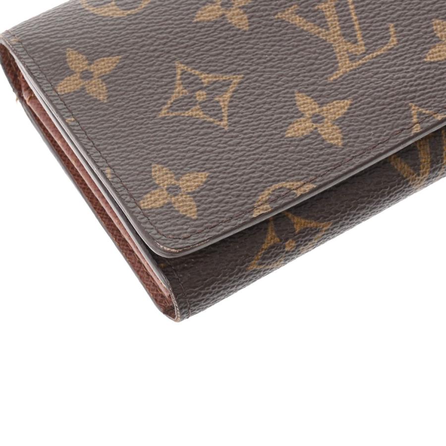 LOUIS VUITTON ルイヴィトン ポルトフォイユ トレゾール ブラウン M61736 メンズ モノグラムキャンバス 二つ折り財布 Bランク 中古 銀蔵｜ginzo1116｜04