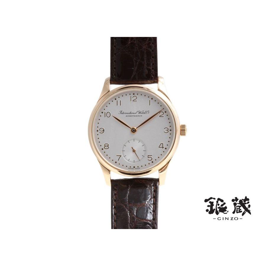 ポルトギーゼ IWC 3531-01 PG 革 シルバー文字盤 スモールギーゼ  