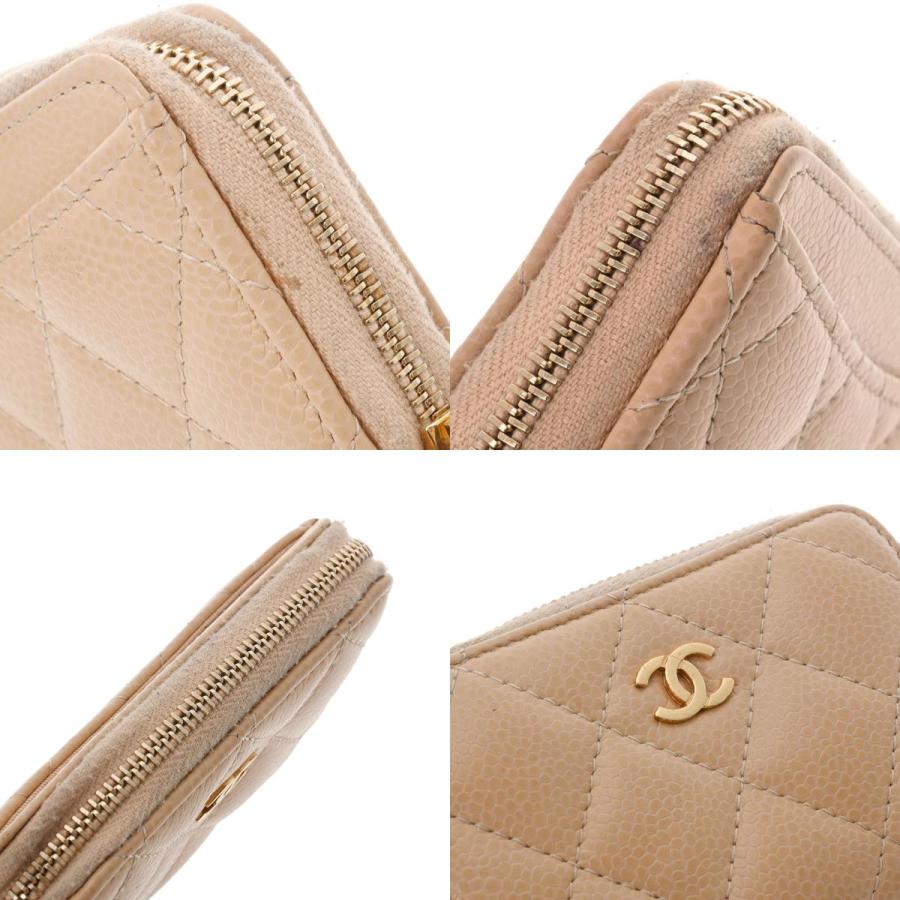 CHANEL シャネル コインパース ベージュ ゴールド金具 AP0126 レディース キャビアスキン コインケース Bランク 中古 銀蔵｜ginzo1116｜08