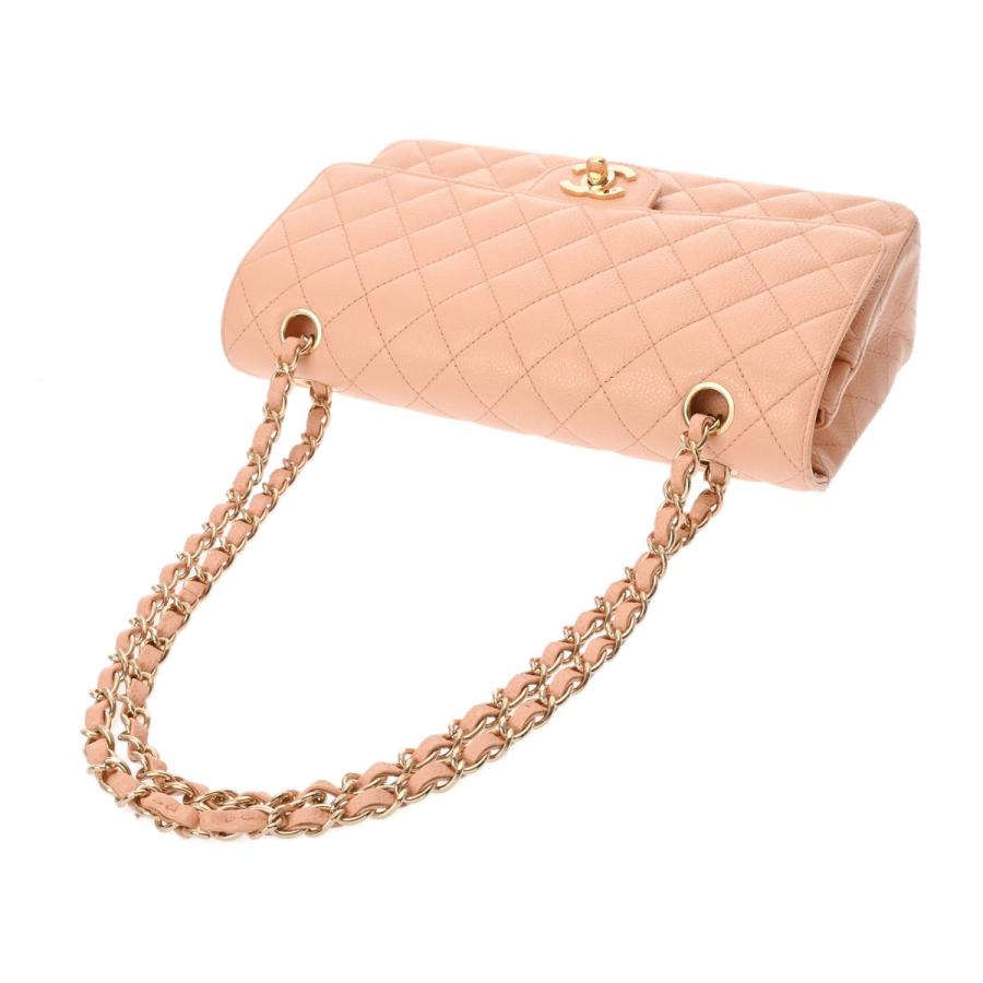 シャネル マトラッセ フリンジ シングルチェーンショルダーバッグ サーモンピンク CHANEL - シャネル マトラッセ フリンジ シングルチェーンショルダー