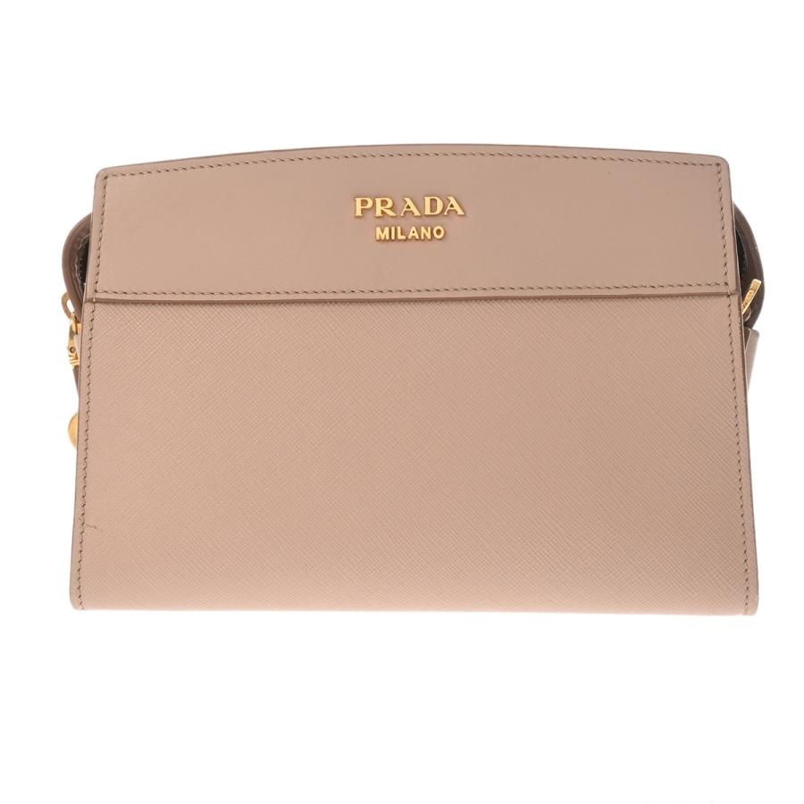 PRADA プラダ ショルダーバッグ ベージュ トライアングルロゴ ナイロン