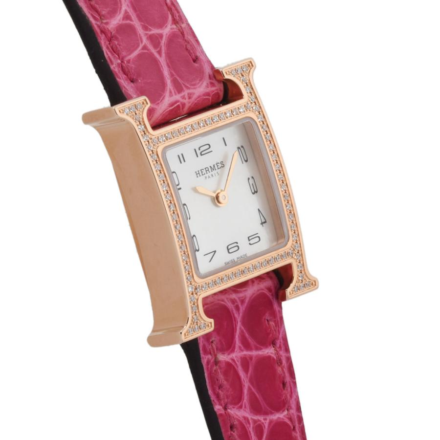 HERMES エルメス Hウォッチ ミニ ダイヤベゼル HH1.173 シェル HERMES エルメス Hウォッチ ミニ ダイヤベゼル HH1.173 シェル