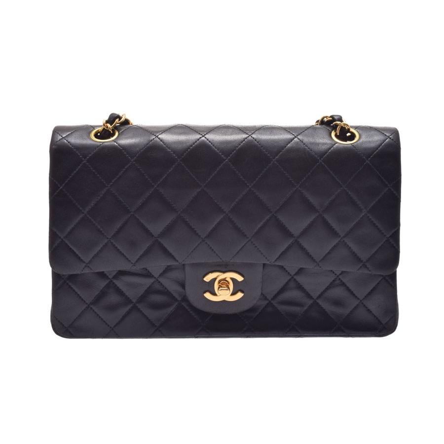 中古 シャネル マトラッセ チェーンショルダー ラムスキン 黒 G金具 2重蓋 ギャラ Chanel Morenotafurt Com