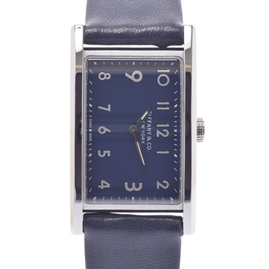 Tiffany Co ティファニー イーストウエスト メンズ Ss 革 腕時計 クオーツ ネイビー文字盤 Aランク 中古 銀蔵 銀蔵 ヤフー店 通販 Yahoo ショッピング